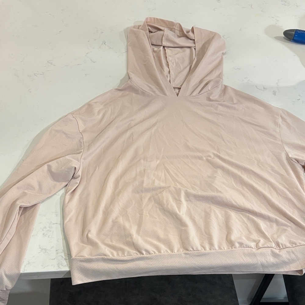 SHEIN Light Pink Hoodie Jacket